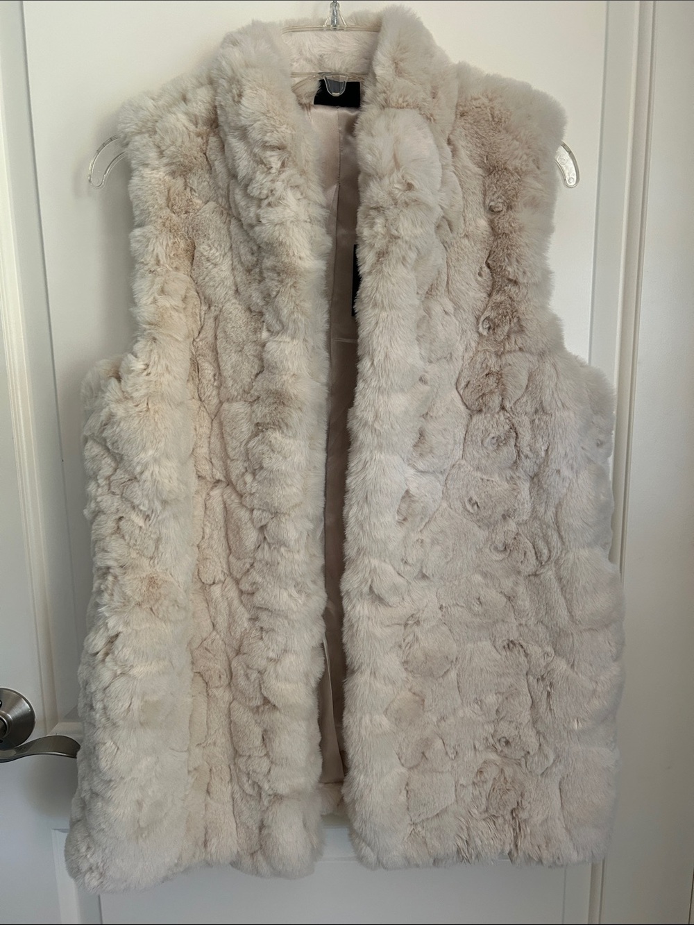 Rachel Zoe Ivory Faux Fur Sleeveless Vest